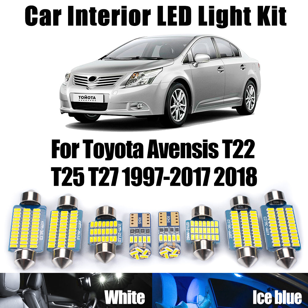 AutoGlowLED LED Interior Light Kit for Toyota Avensis T22 T25 T27 Canbus No Error