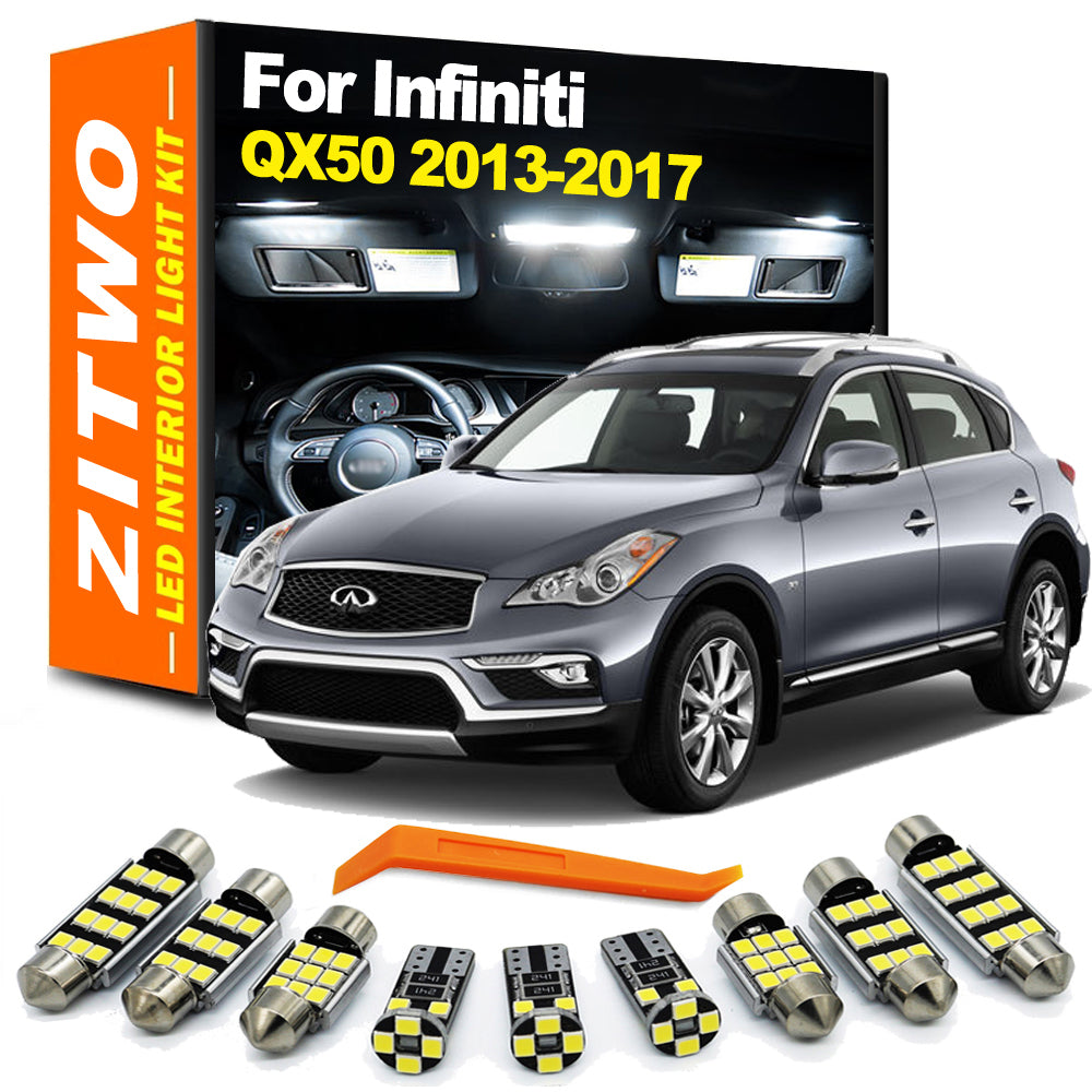 AutoGlowLED 17-Piece LED Interior Light Kit for Infiniti QX50 2013-2017