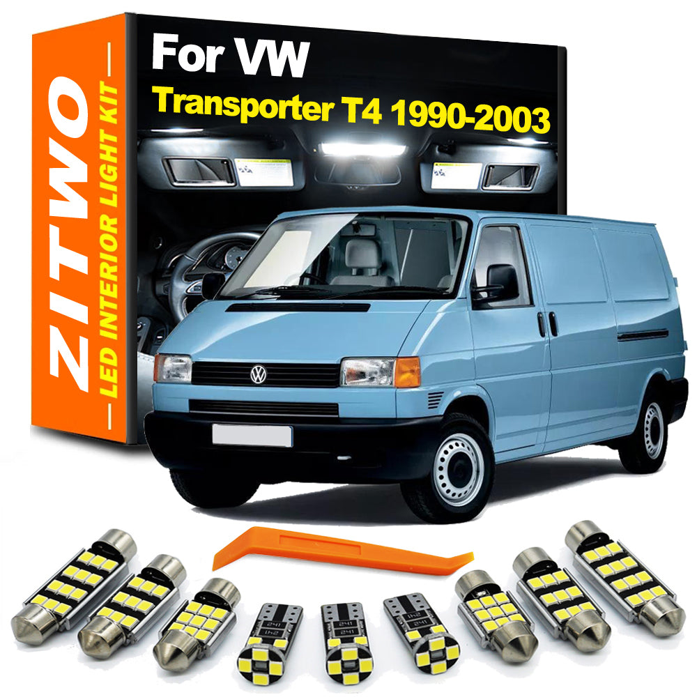 AutoGlowLED 14Pcs LED Interior Map Light Kit for VW Transporter T4 1990-2003