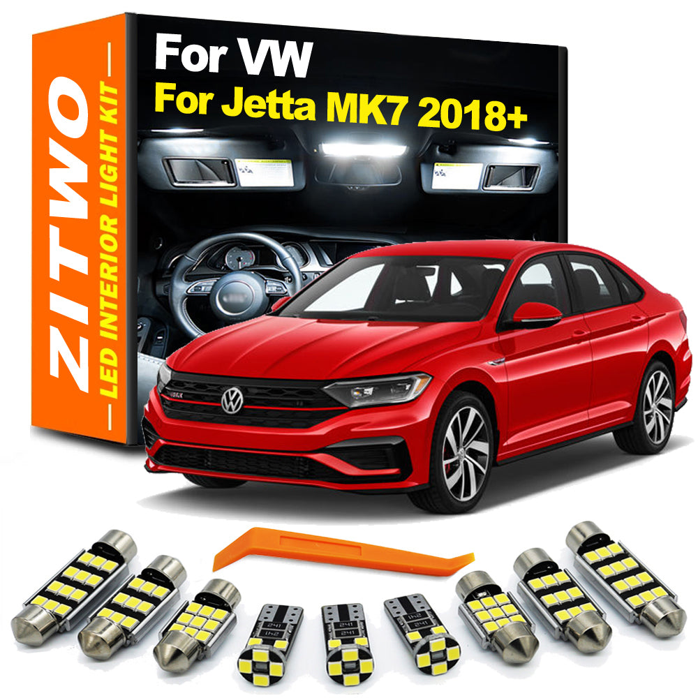AutoGlowLED 11Pcs Canbus Error Free LED Interior Light Kit for VW Jetta MK7 2018-2022