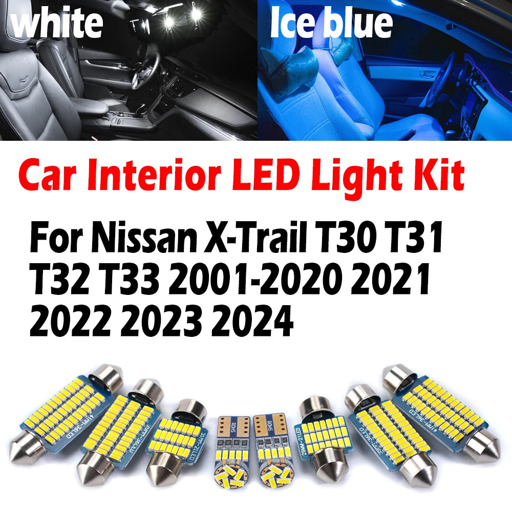 AutoGlowLED Canbus LED Interior Light Kit for Nissan X-Trail T30-T33
