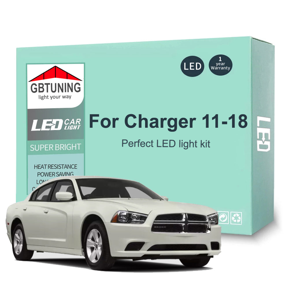 AutoGlowLED 13Pc LED Interior Light Kit for Dodge Charger 2011-2018 Canbus