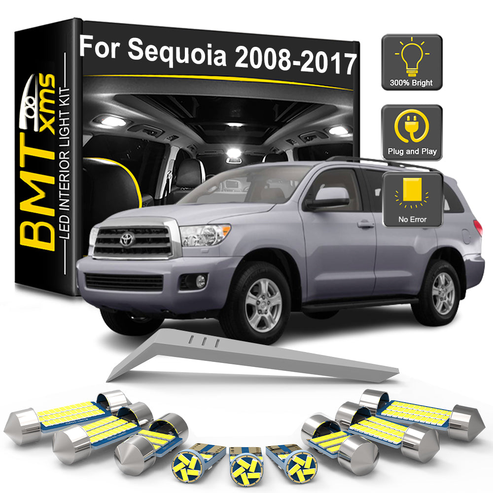 AutoGlowLED 19Pcs Canbus LED Interior Light Kit for Toyota Sequoia 2008-2017