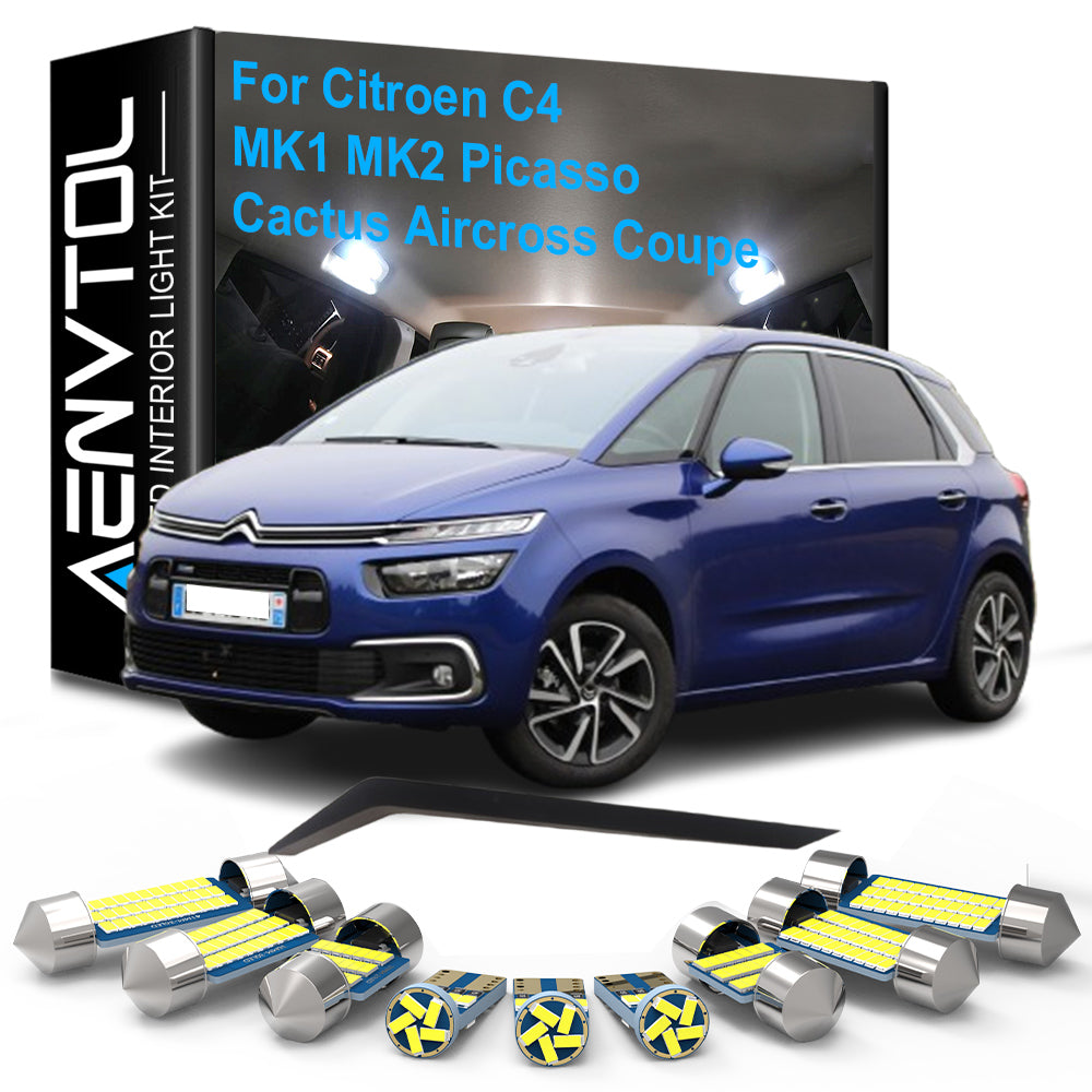 AutoGlowLED Canbus LED Interior Light Kit for Citroen Grand C4 Picasso C4 Cactus Aircross