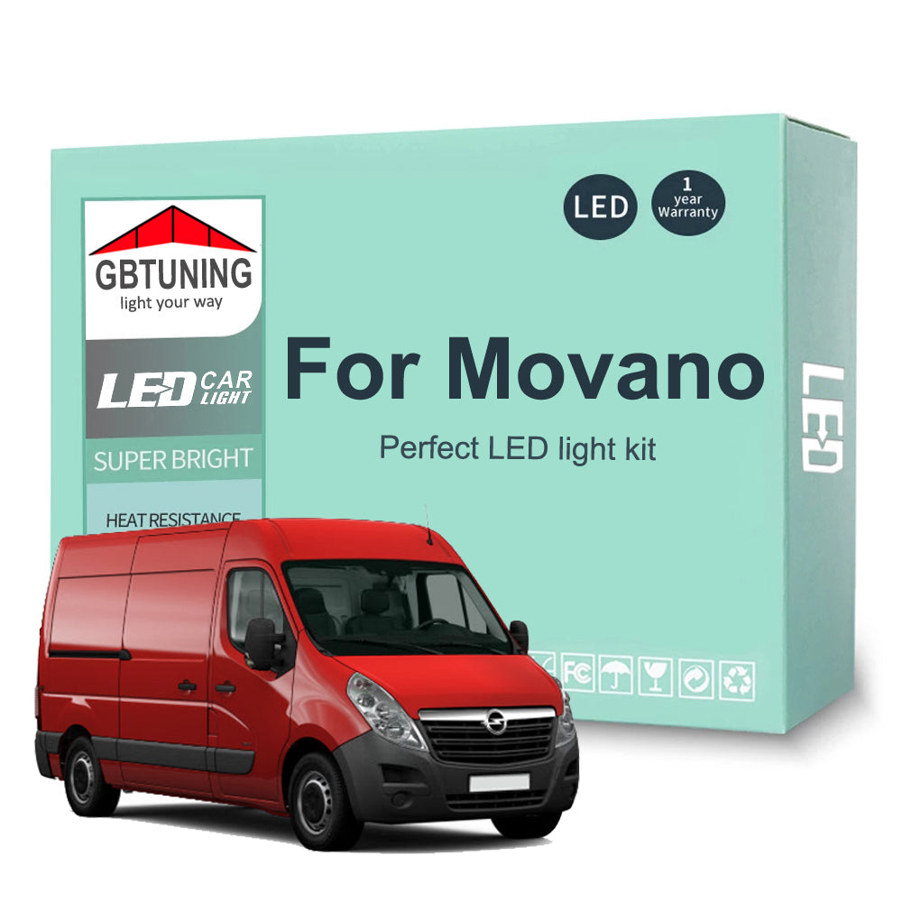 AutoGlowLED LED Interior Light Kit for Vauxhall Opel Movano A B 1999-2019 Canbus