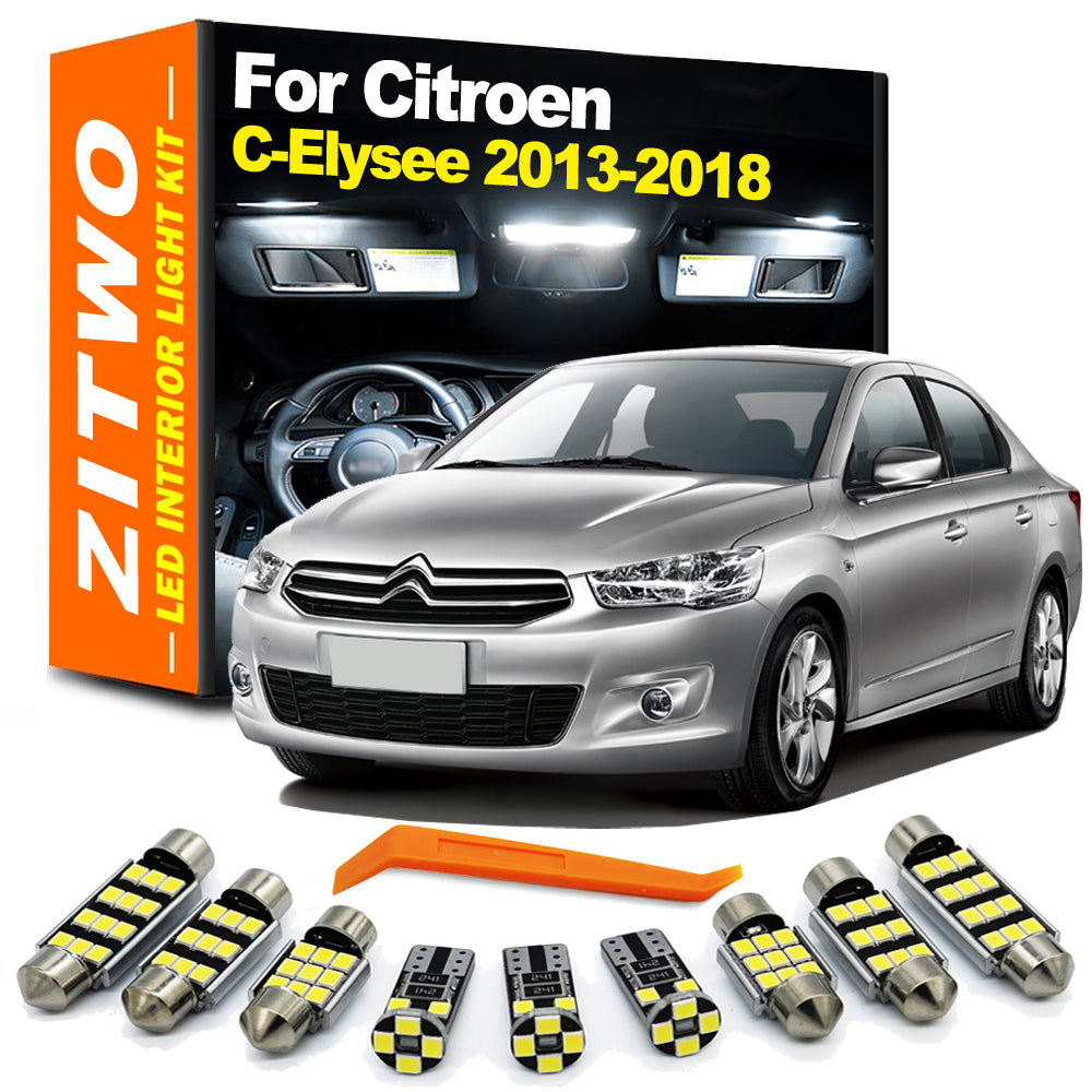 AutoGlowLED 11-Piece LED Interior Light Kit for Citroen C-Elysee 2013-2018
