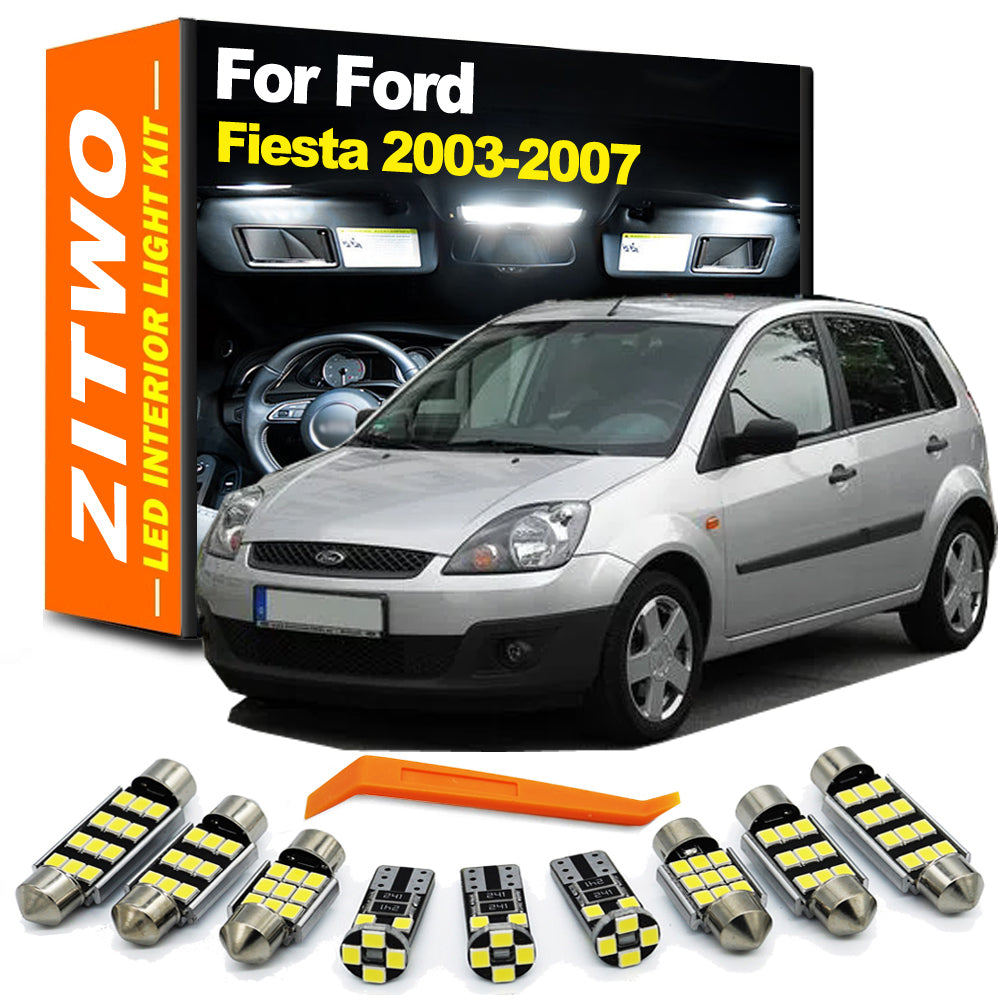 AutoGlowLED 13Pcs LED Interior Light Kit for Ford Fiesta MK6 2003-2007