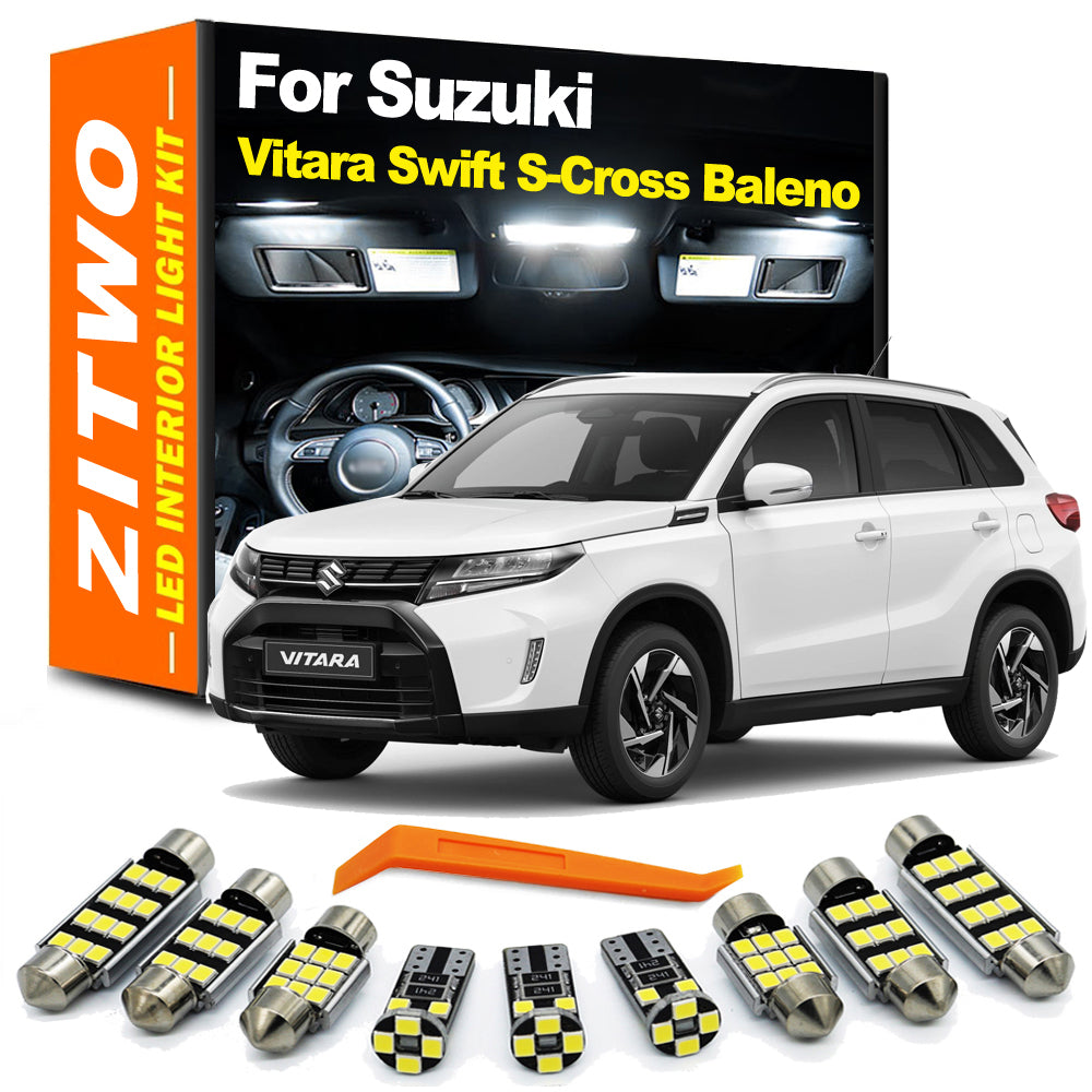 AutoGlowLED Canbus LED Interior Light Kit for Suzuki Swift, Vitara, S-Cross, Baleno 1998-2026