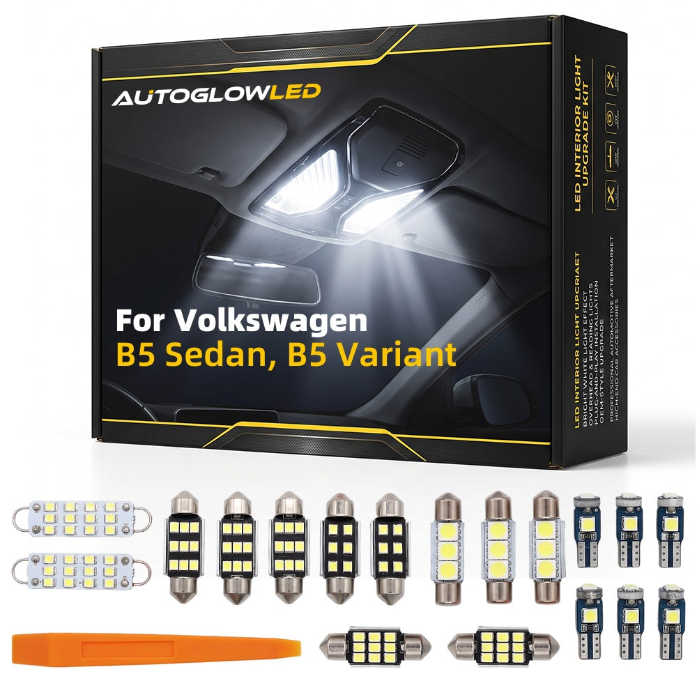ZITWO 15 Pcs LED Interior Light Kit for Volkswagen Passat B5 B5.5 1997-2005 Canbus Error Free Plug and Play | AutoGlowLED