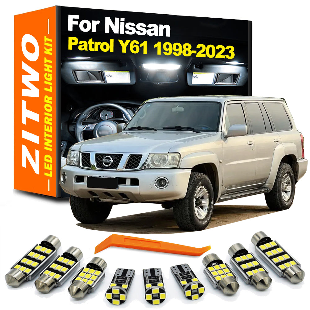 AutoGlowLED LED Interior Light Kit for Nissan Patrol Y61 1998-2023 10Pcs