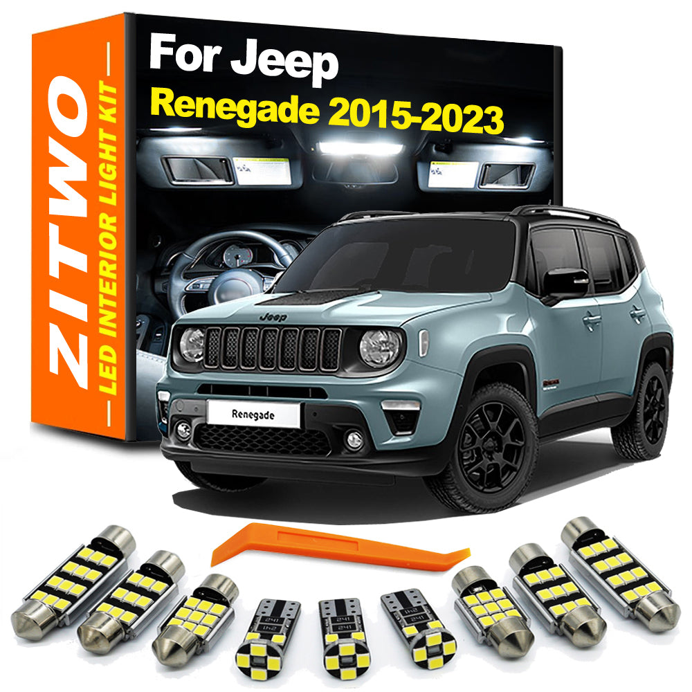 AutoGlowLED 12Pcs LED Interior Light Kit for Jeep Renegade 2015-2023