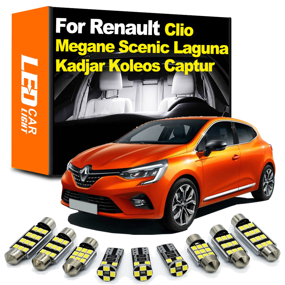 AutoGlowLED LED Interior Light Kit for Renault Laguna Clio Megane Scenic