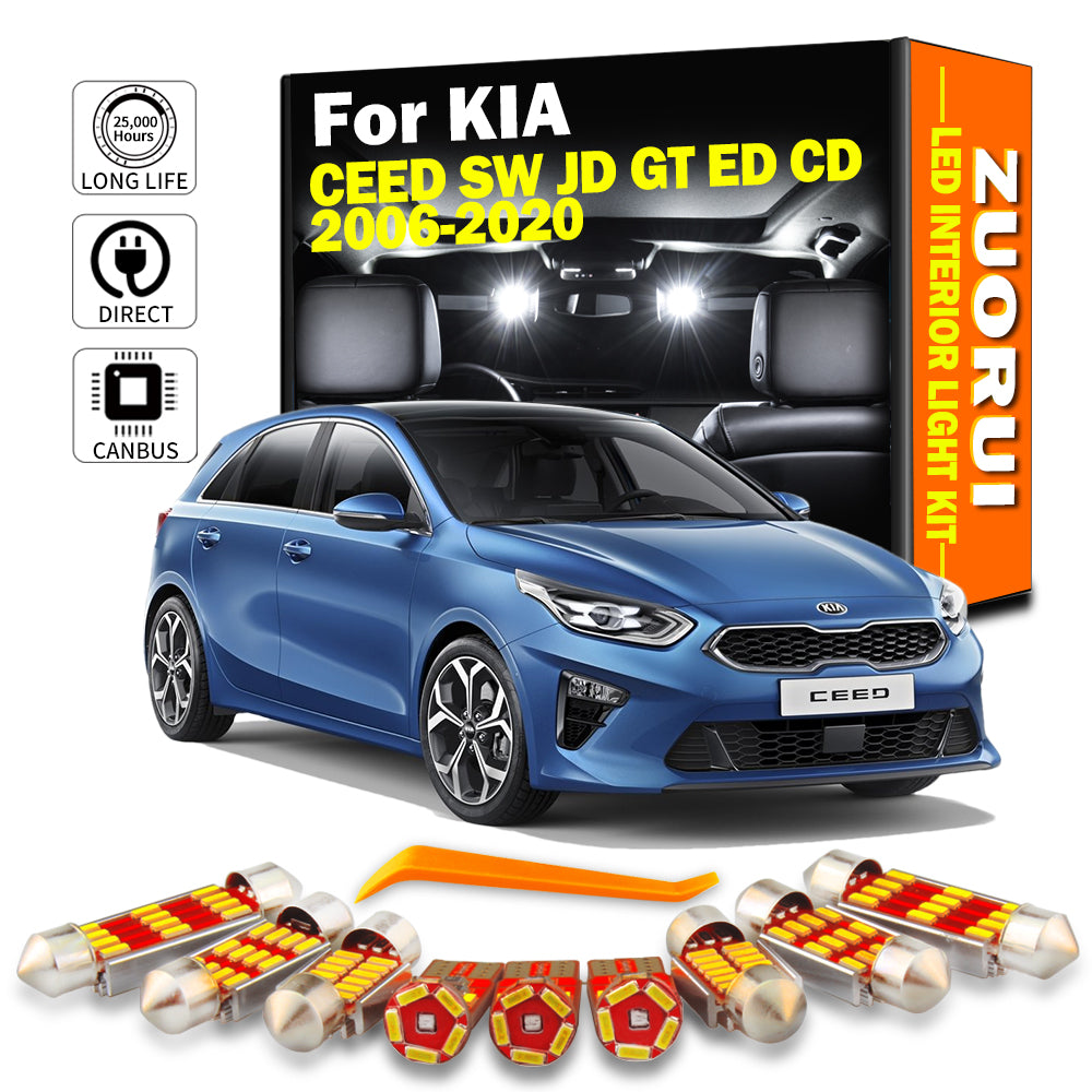 AutoGlowLED Canbus LED Interior Light Kit for KIA CEED 2006-2020 No Error