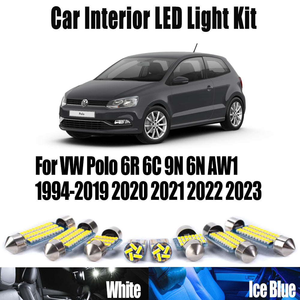 AutoGlowLED LED Interior Light Kit for VW Polo 6R 6C 9N 6N AW1 1994-2023