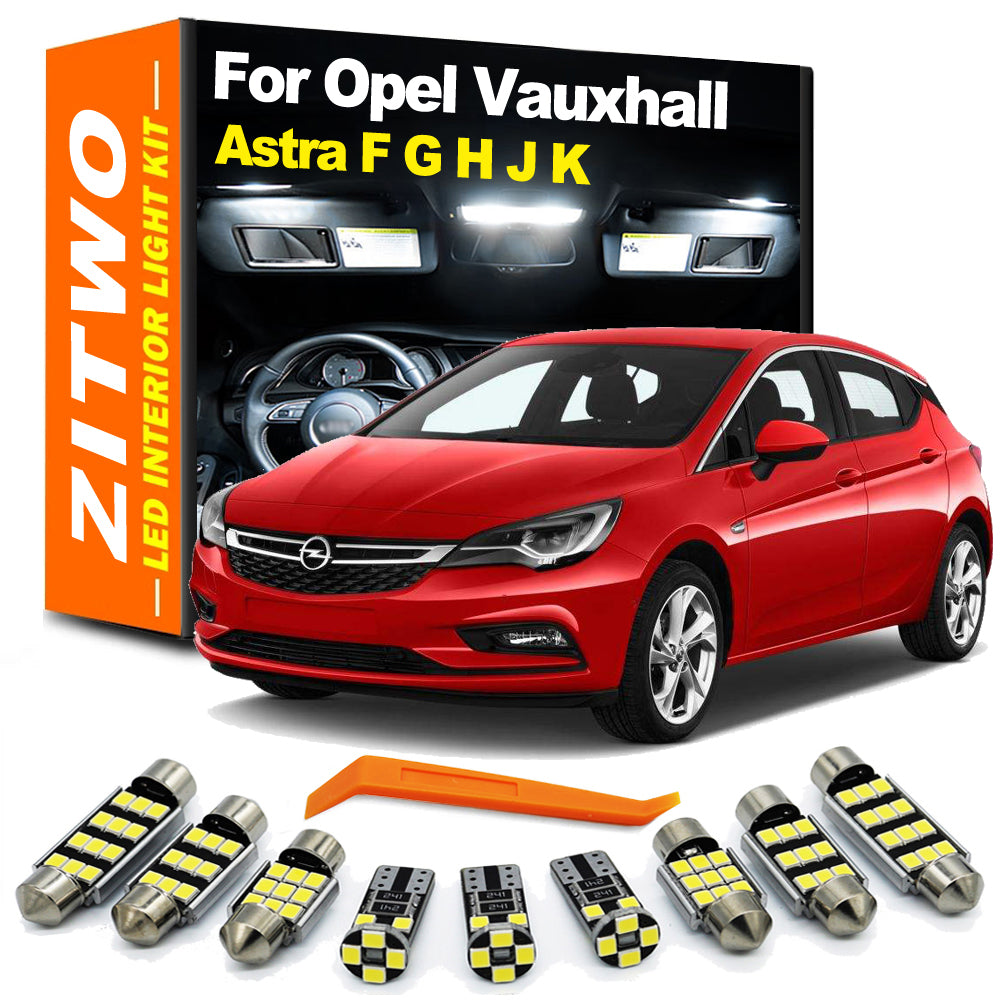 AutoGlowLED LED Interior Light Kit for Opel Vauxhall Astra F G H J K GTC OPC 1991-2021