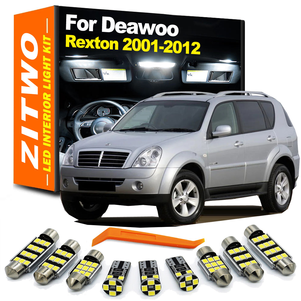 AutoGlowLED LED Interior Dome Map Trunk Light Kit for Daewoo Rexton 2001-2012
