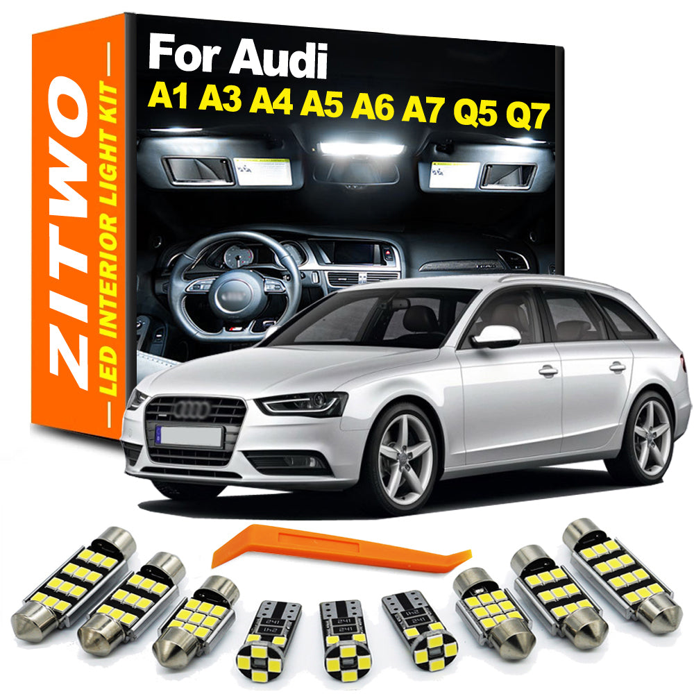AutoGlowLED Complete Interior LED Bulb Kit for Audi A1 A3 A4 A5 A6 A7 Q5 Q7