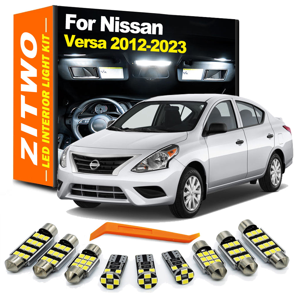 AutoGlowLED 10 Pcs LED Interior Light Kit for Nissan Versa 2012-2023