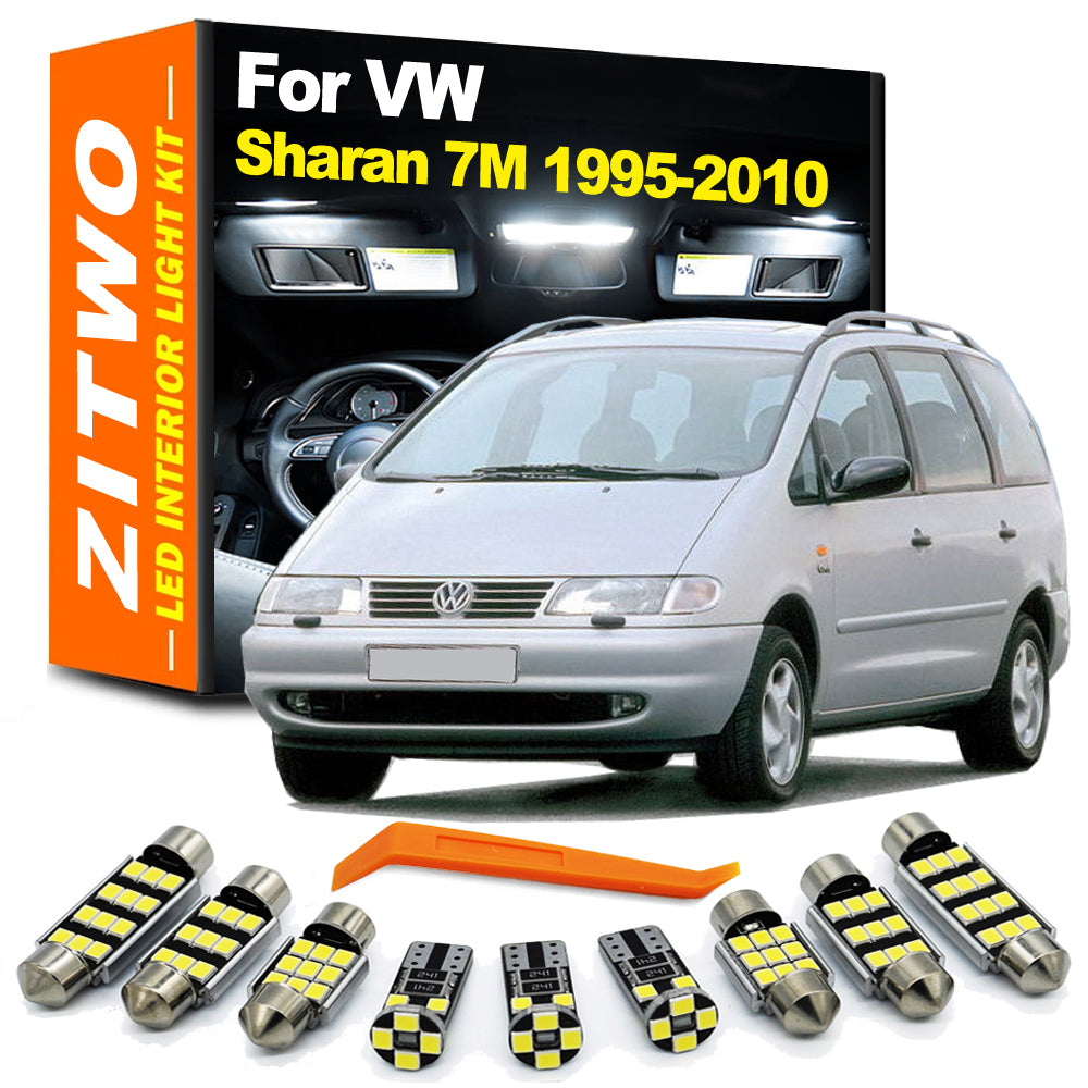 AutoGlowLED 13Pcs Canbus LED Interior Light Kit for VW Sharan 7M 1995-2010