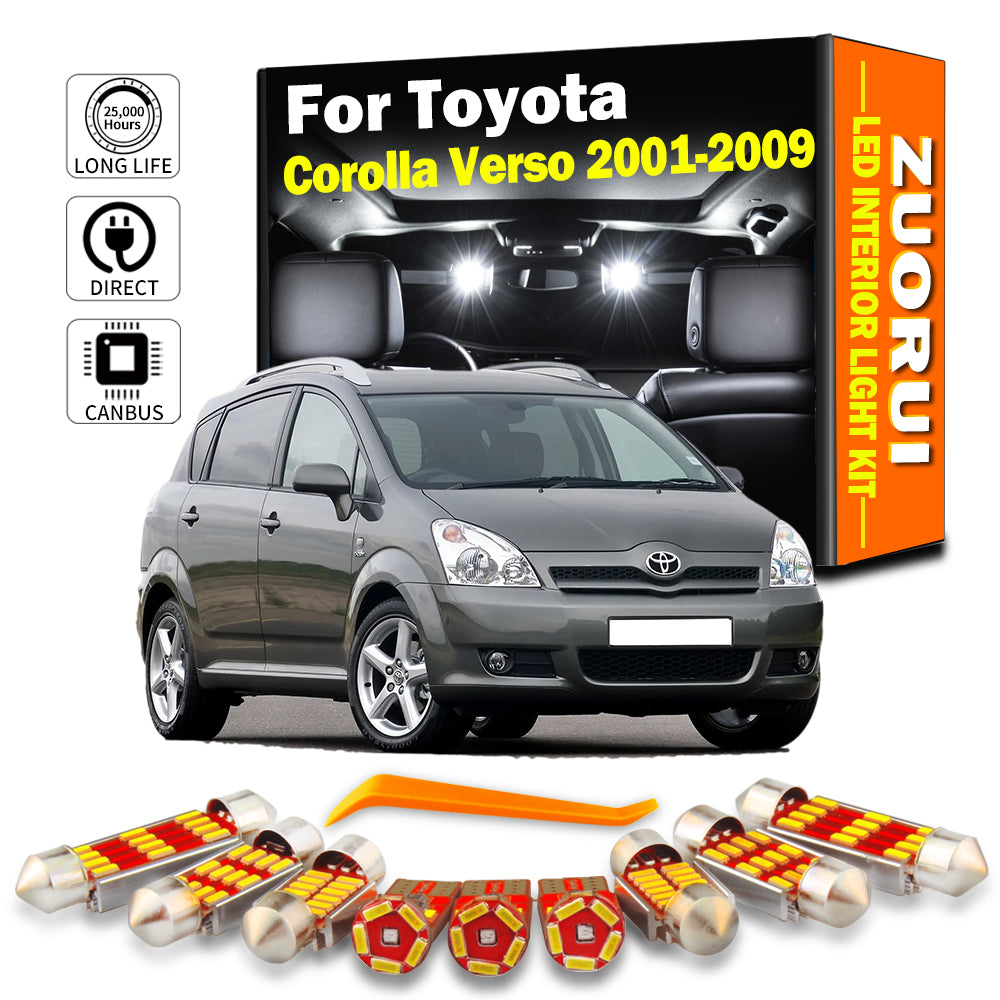 AutoGlowLED Canbus LED Interior Light Kit for Toyota Corolla Verso 2001-2009