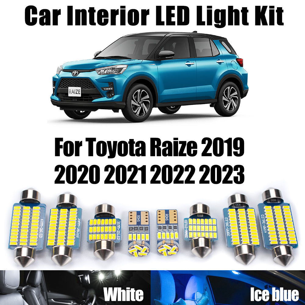 AutoGlowLED Interior LED Light Kit for Toyota Raize 2019-2024, 10Pcs Canbus