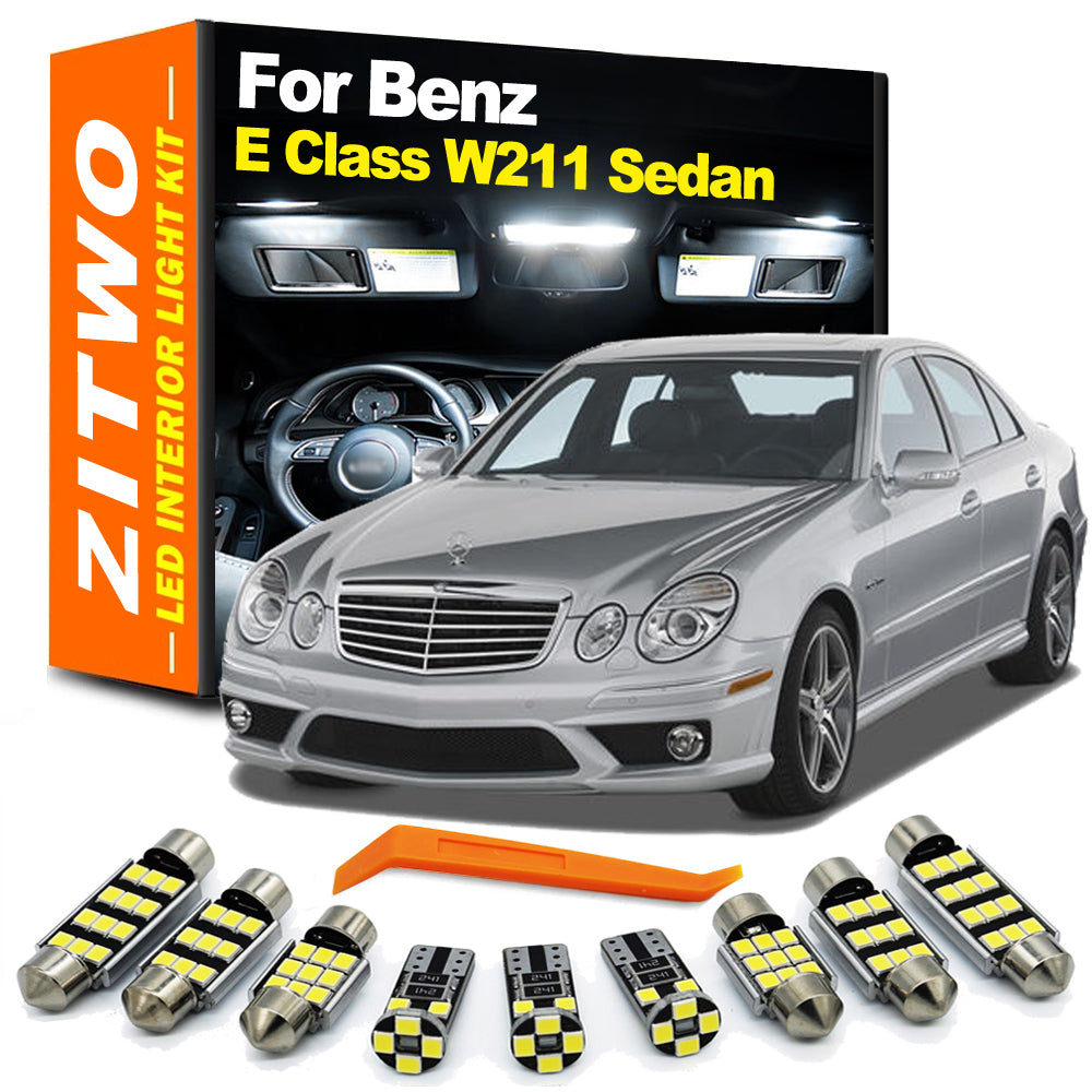 AutoGlowLED 24Pcs LED Interior Light Kit for Mercedes E Class W211 Sedan 2002-2008