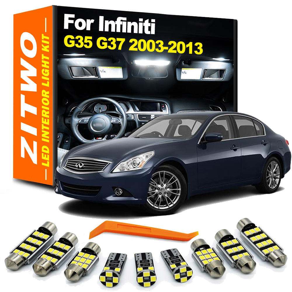 AutoGlowLED LED Interior Light Kit for Infiniti G25 G35 G37 Sedan Coupe 2003-2013
