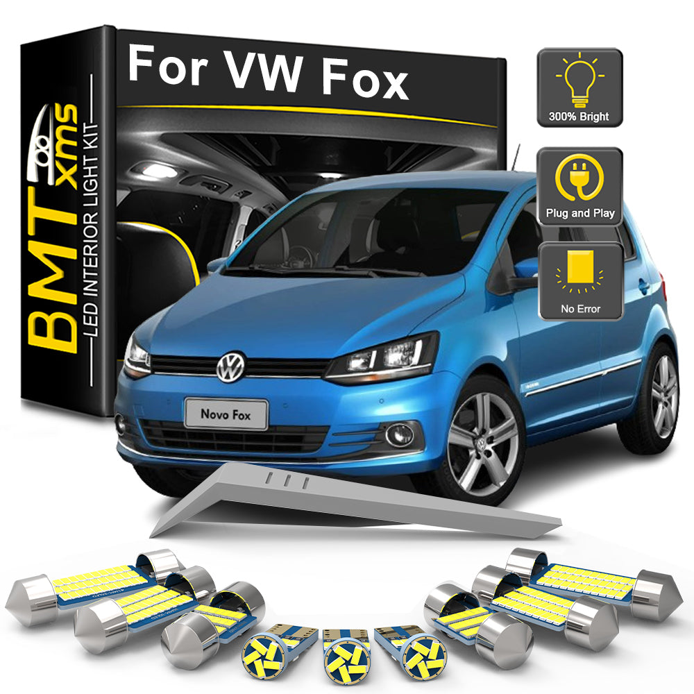 AutoGlowLED LED Interior Light Kit for VW Fox 2004-2023 Reading Trunk Bulb