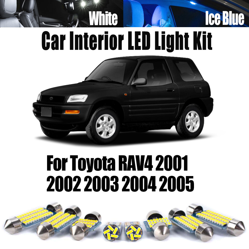 AutoGlowLED 8Pc Canbus LED Interior Light Kit for Toyota RAV4 2001-2005