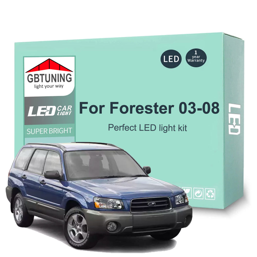 AutoGlowLED Canbus LED Interior Light Kit for Subaru Forester SG 2003-2008