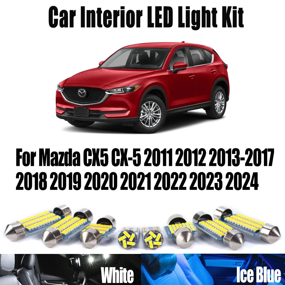 AutoGlowLED 11Pc Canbus LED Interior Light Kit for Mazda CX-5 2011-2024