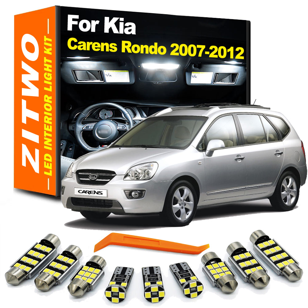 AutoGlowLED 12Pcs Interior LED Light Kit for Kia Carens Rondo 2007-2012