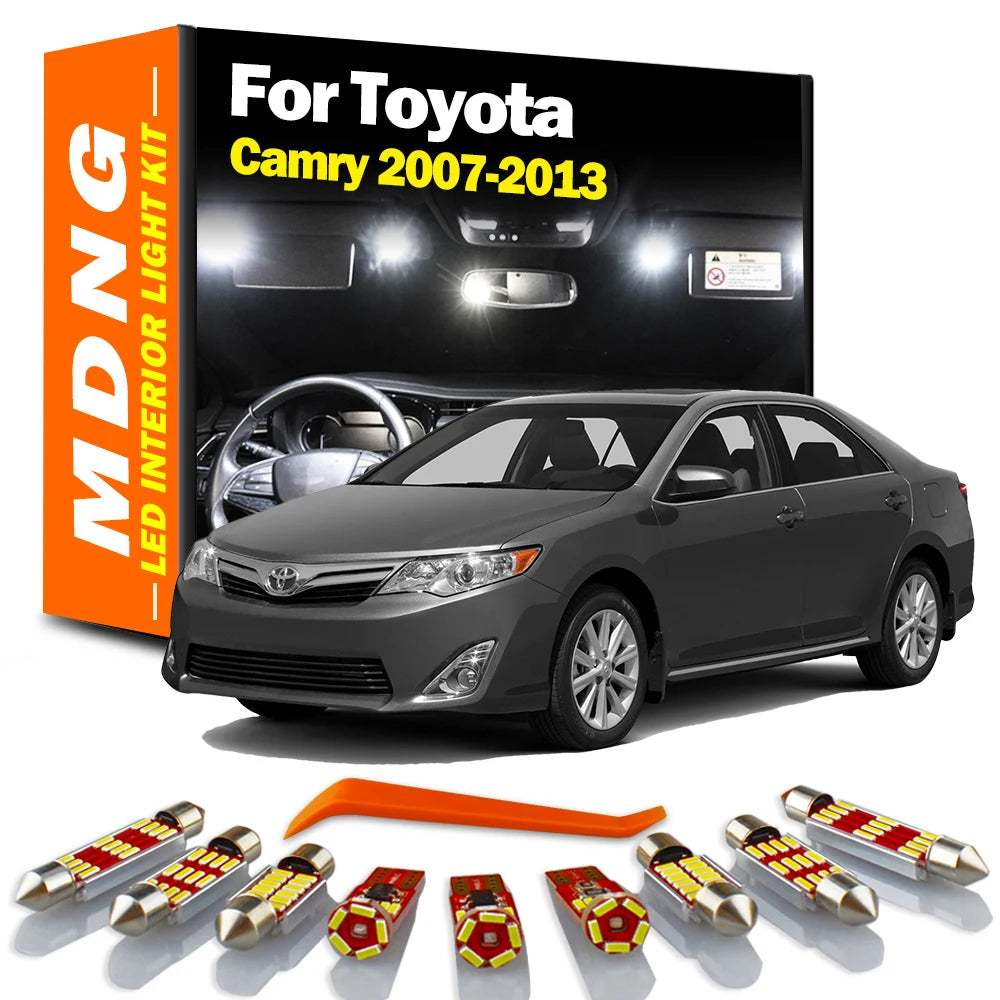 AutoGlowLED 13Pc Canbus LED Interior Light Kit for 2007-2013 Toyota Camry