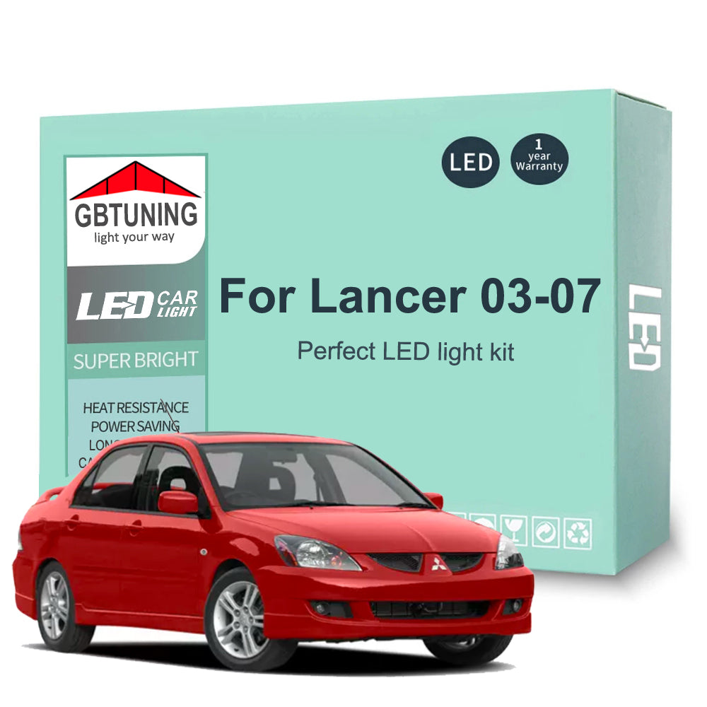 AutoGlowLED 9Pc LED Interior Light Kit for Mitsubishi Lancer 2003-2007 Canbus