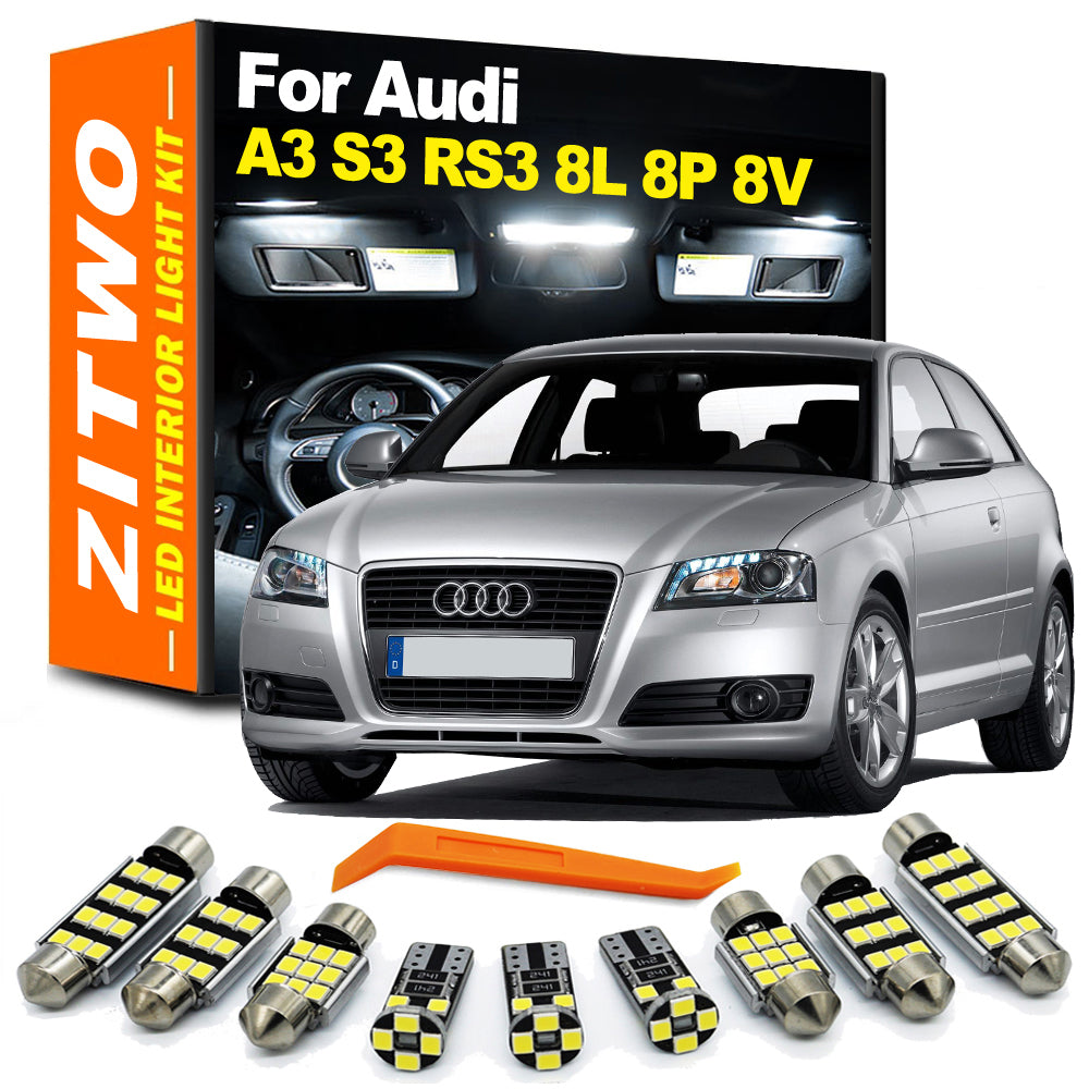 AutoGlowLED Canbus LED Interior Light Kit for Audi A3 S3 RS3 8L 8P 8V 1996-2017