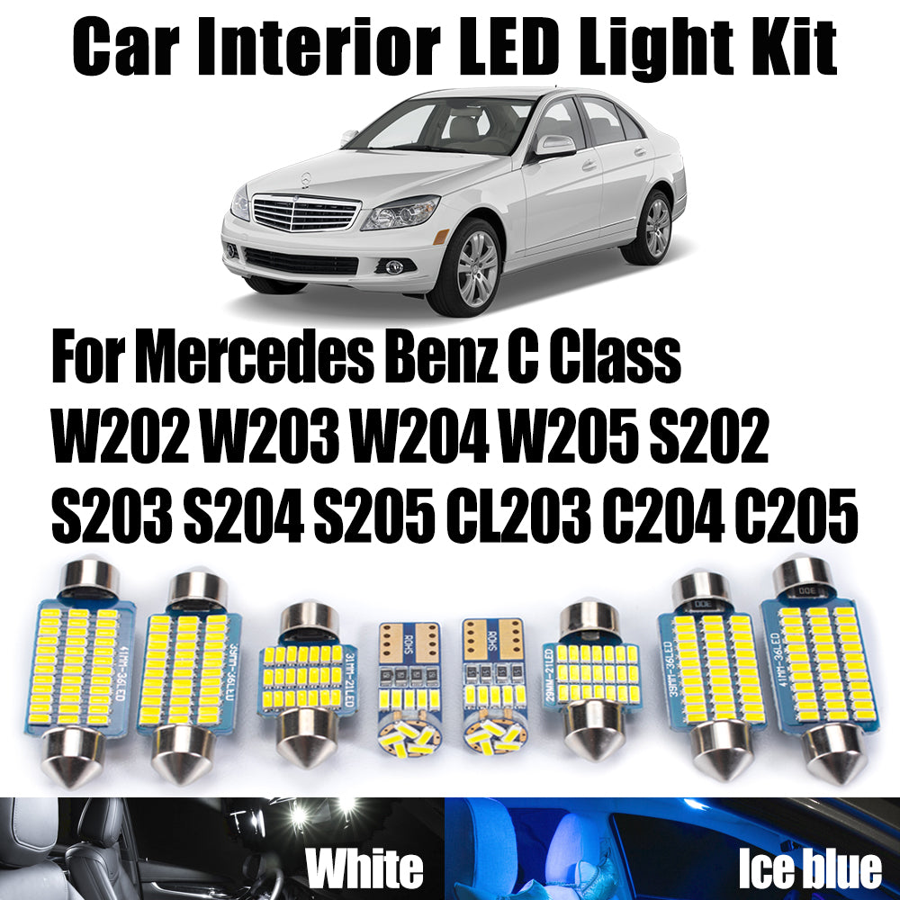 AutoGlowLED Canbus LED Interior Light Kit for Mercedes-Benz C Class
