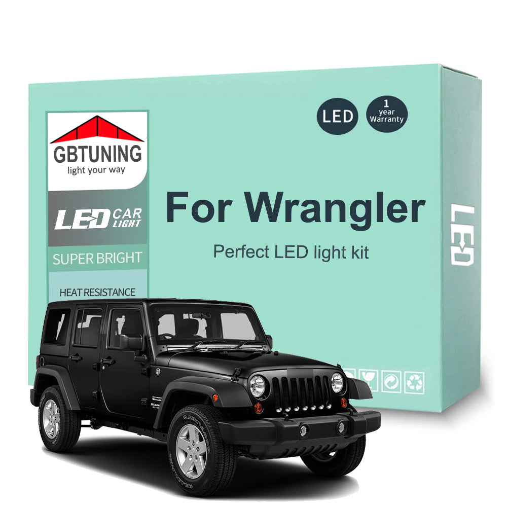 AutoGlowLED LED Interior Light Kit for Jeep Wrangler YJ TJ JK 1987-2018 Canbus