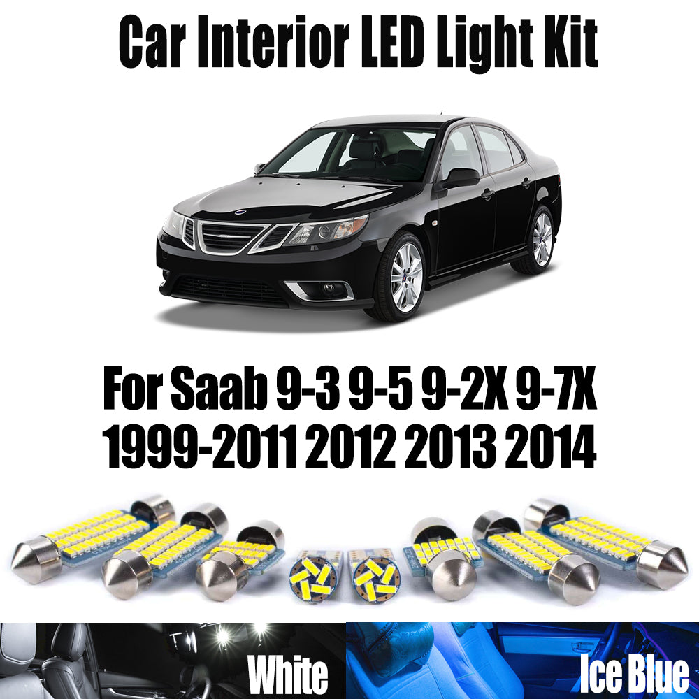 AutoGlowLED LED Interior Light Kit for Saab 9-3 9-5 9-2X 9-7X Canbus