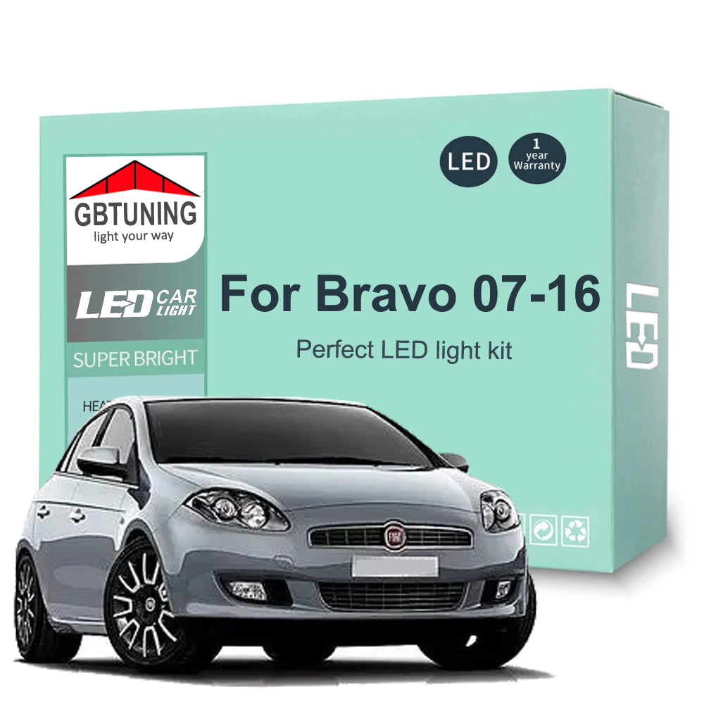 AutoGlowLED Canbus LED Interior Light Kit for Fiat Bravo 2007-2016