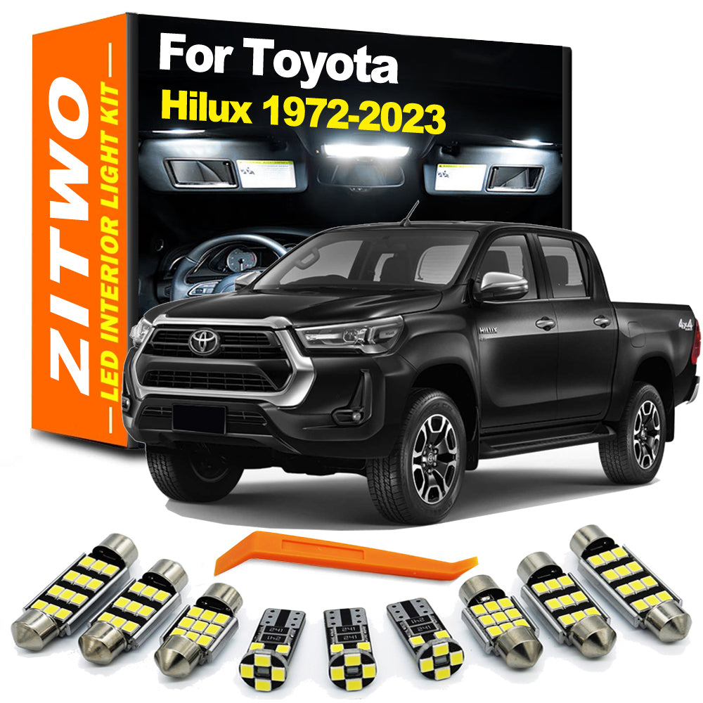 AutoGlowLED Toyota Hilux LED Interior Light Kit (1972-2023) Map Dome License Plate Bulbs