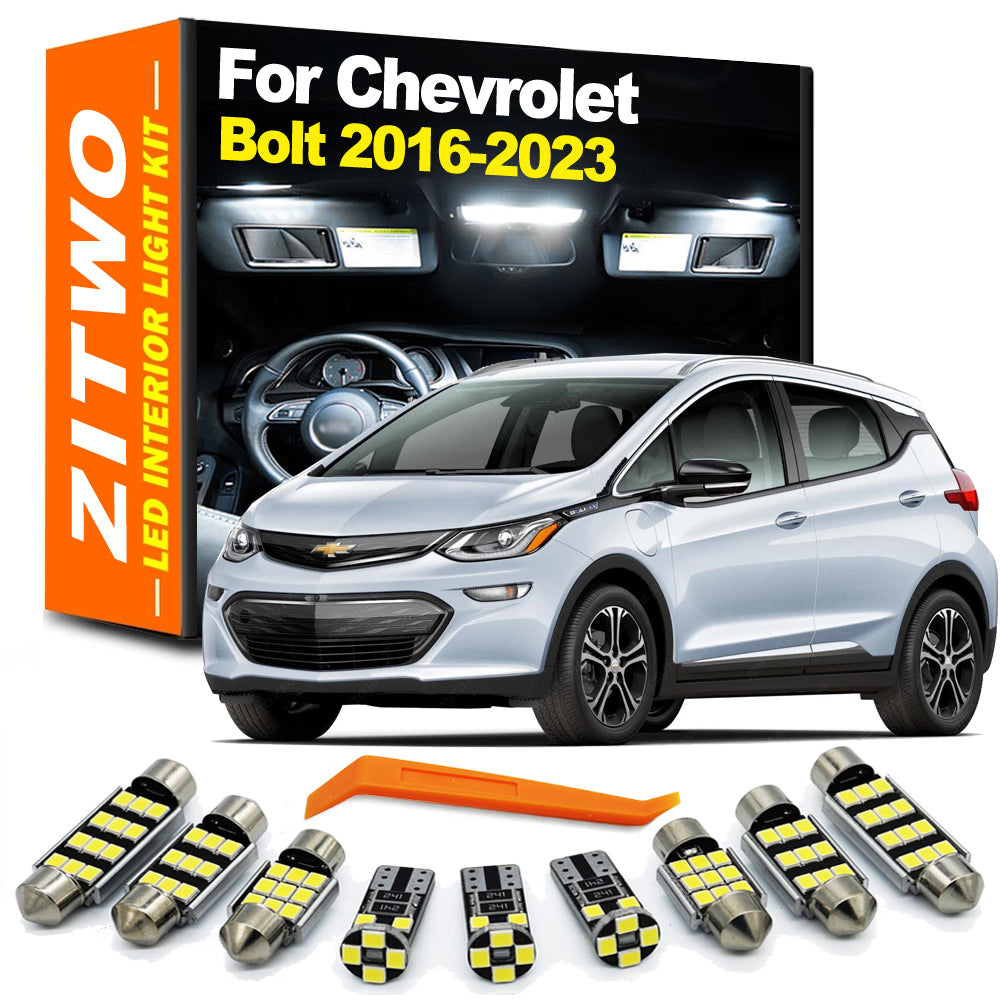 AutoGlowLED 9Pcs Canbus LED Interior Light Kit for Chevy Bolt EV EUV 2016-2023