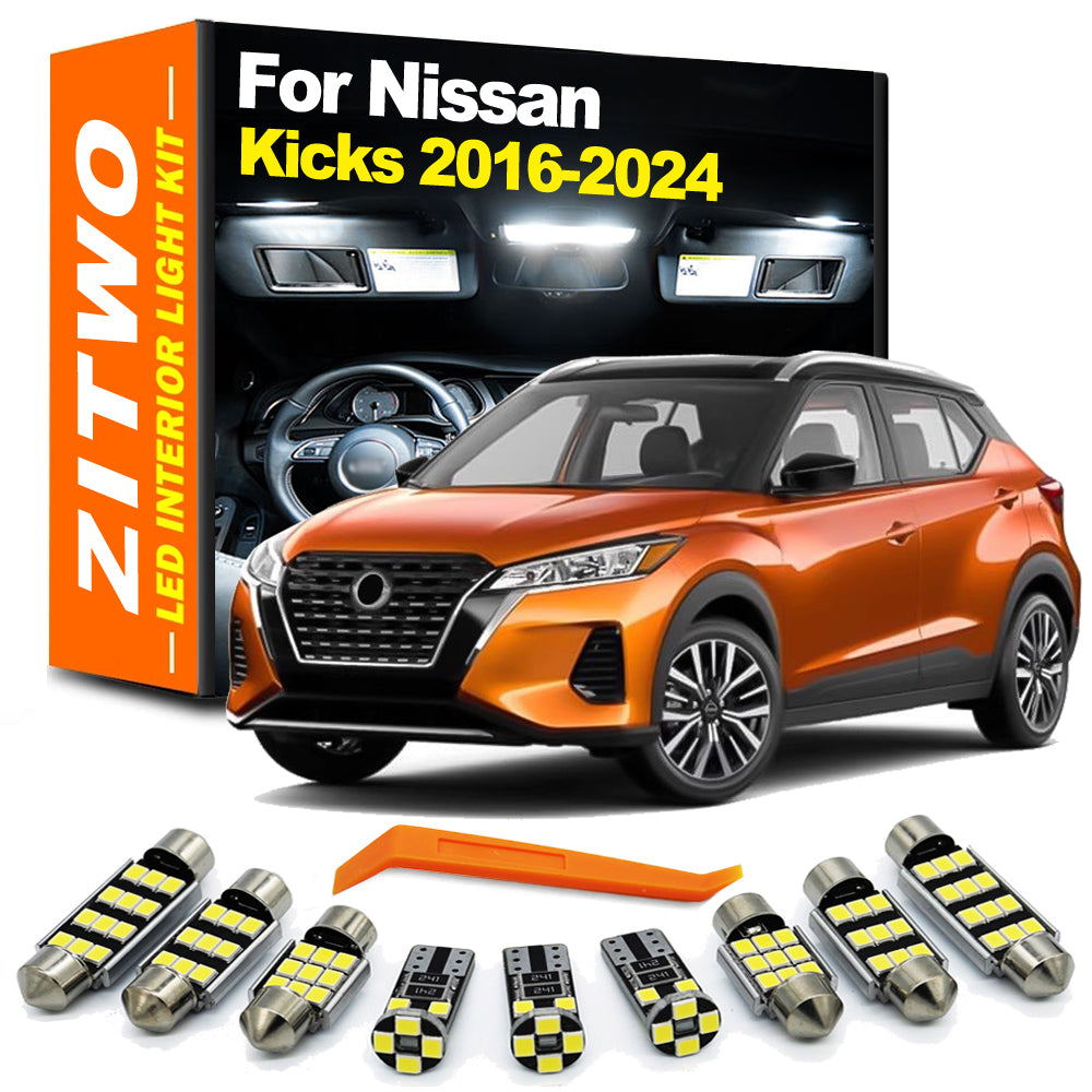 AutoGlowLED 11Pcs LED Interior Light Kit for Nissan Kicks 2016-2024