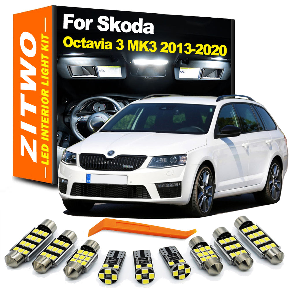 AutoGlowLED LED Interior Light Kit for Skoda Octavia 3 MK3 A7 2013-2020