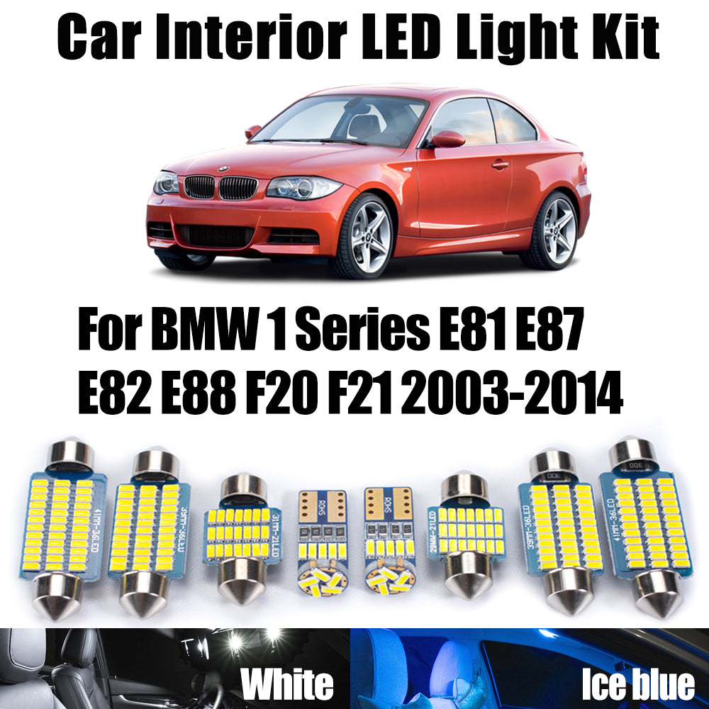 AutoGlowLED LED Interior Light Kit for BMW 1 Series E81 E87 E82 E88 F20 F21 Canbus No Error