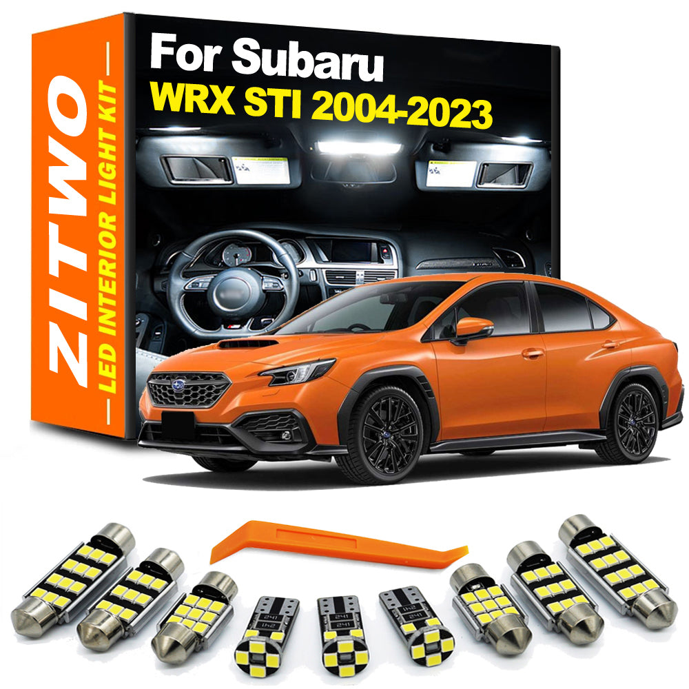 AutoGlowLED Subaru WRX STI LED Interior Light Kit 2004-2023 License Plate Lamp