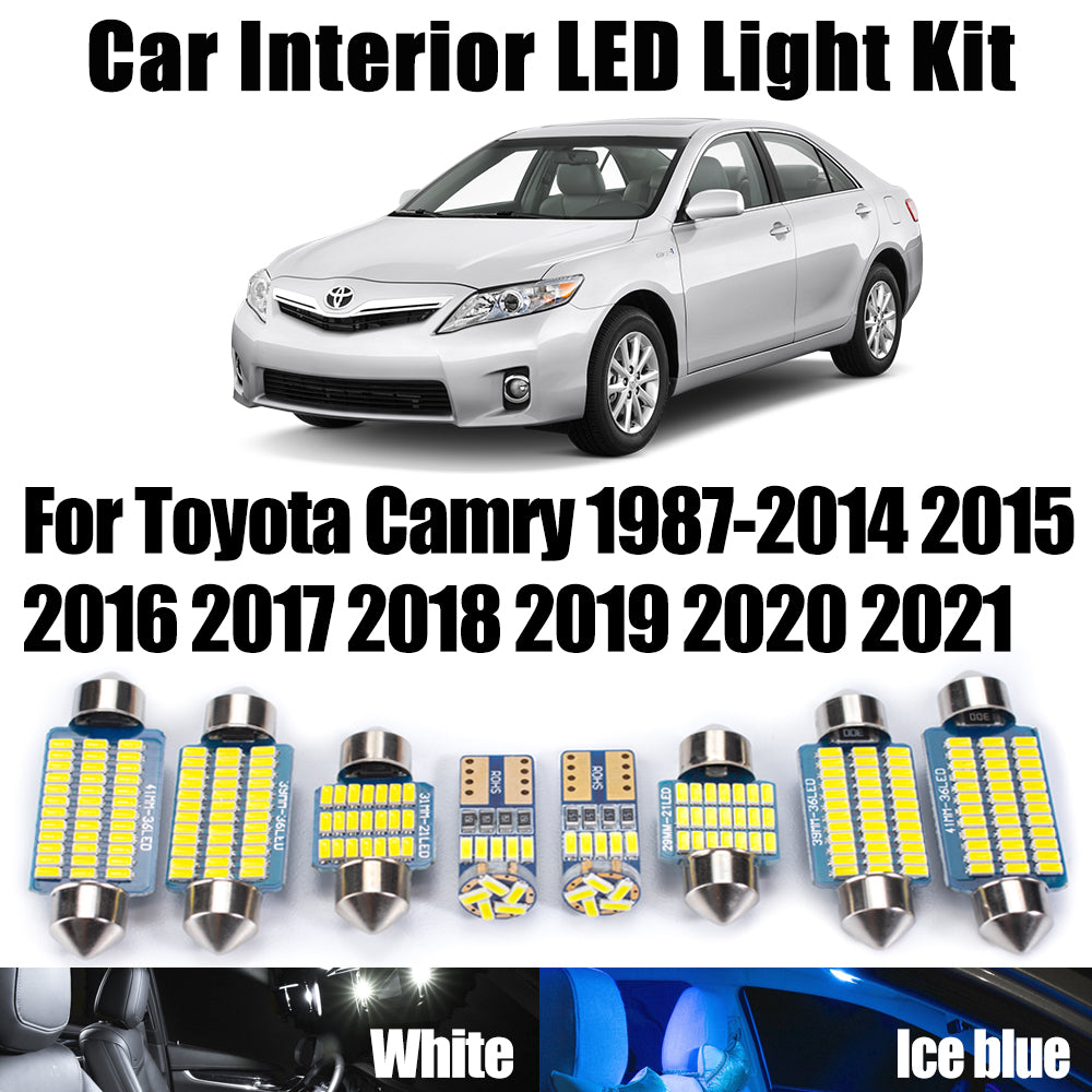 AutoGlowLED Canbus LED Interior Light Kit for Toyota Camry 1987-2021 No Error