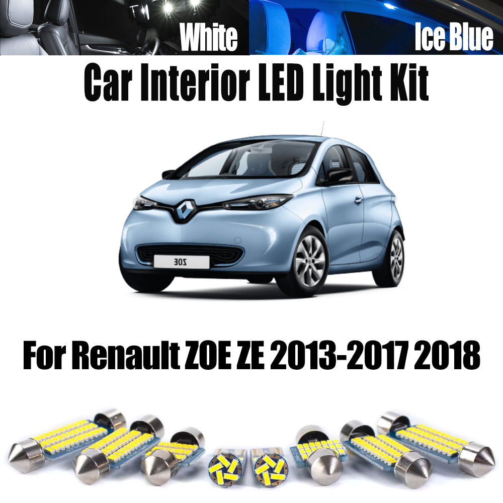 AutoGlowLED LED Interior Light Kit for Renault ZOE 2013-2018 Canbus Error Free