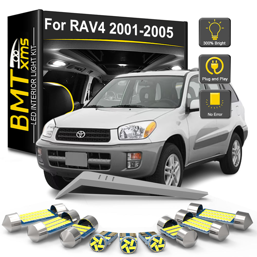 AutoGlowLED 8Pc LED Interior Light Kit for Toyota RAV4 2001-2005 Canbus
