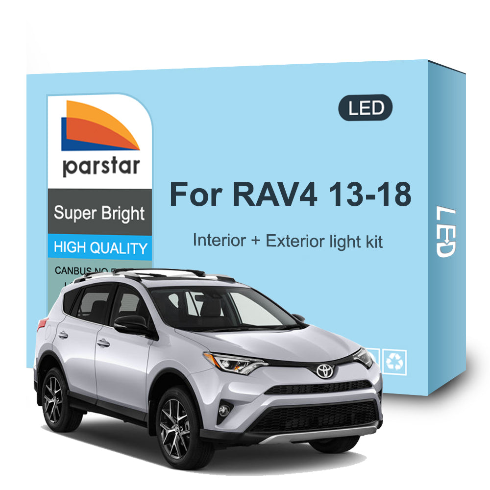 AutoGlowLED LED Interior Light Kit for Toyota RAV4 2013-2018 White 6000K