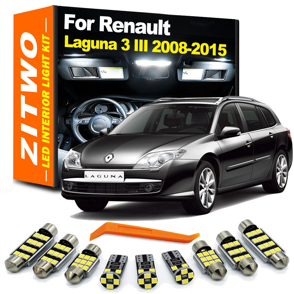 16Pcs Canbus LED Interior Light Kit for Renault Laguna 3 MK3 2008-2015